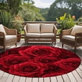 thumbnail image 4 of Round Rug 5Ft Washable Non-Slip, Red Roses Circle Area Rugs for Living Room Bedroom, Valentine's Day Flowers Floral Vintage Indoor Floor Mats Carpet Runner for Home Decor Aesthetic, 4 of 8