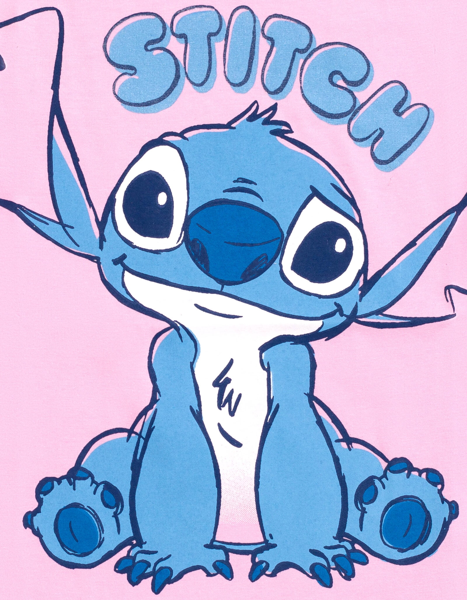 Disney Lilo & Stitch Big Girls' 2-Piece T-Shirt and Bike Shorts Set Stitch Pink Tie Dye