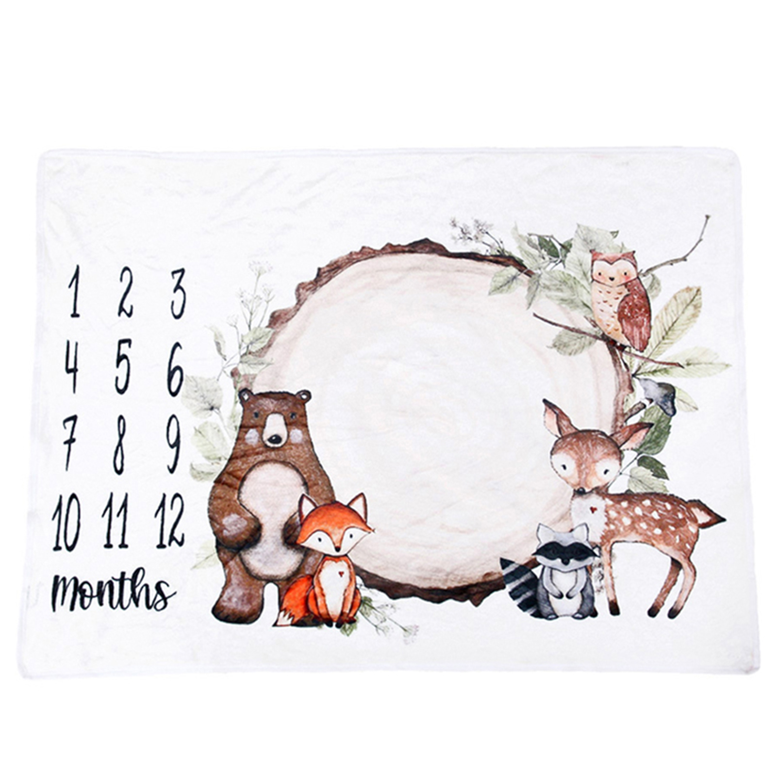 Stamens Blanket,Baby Milestone Blanket Soft Fleece Monthly Milestone