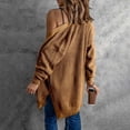 thumbnail image 5 of DHFJKG Women Knitted Cardigan Longline Solid Color Open Front Sweater Wrap Draped Outerwear Soft Loose Fit Cozy Coat, 5 of 6