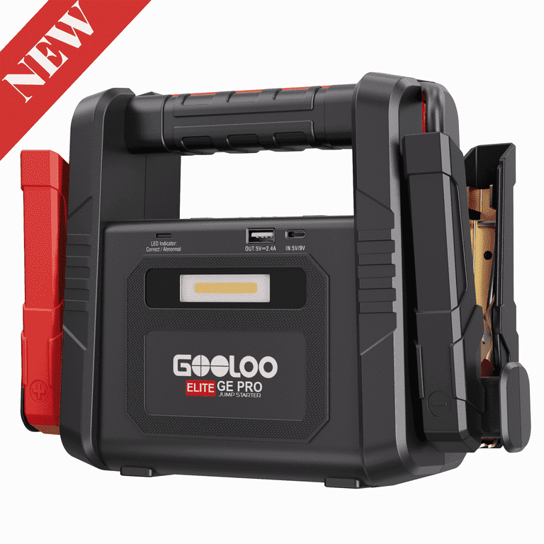 Portable Jump Starter with Built-In Clamps, 6250A photo 1
