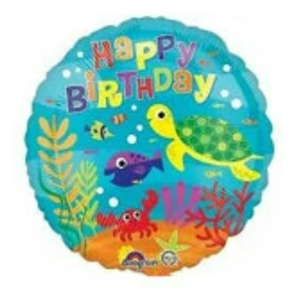 18" Birthday UNDER THE SEA Balloon  Party Supplies Decorations Foil Mylar Balloon