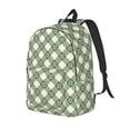 thumbnail image 1 of Balery Daisy Plaid Green Mochila Clásica Impresa Básica para Viaje, Mochila Escolar Resistente al Agua, Mochila de Lona con Correas Ajustables-Small, 1 of 5