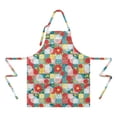 thumbnail image 2 of Pioneer Flower Floral Print Pattern Apron for Women and Men, Cotton Linen Waterproof with Pockets, Adjustable, 33x27 Inch for Kitchen, Gardening, BBQ, Salon, 2 of 6