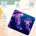 thumbnail image 3 of FeBohao Funny Mouse Pad Mat for Laptop Jiaji Cloth Rubber Base Washable Cute Soft Custom Small Retro Office Accessory Women Chic Cool Vintage Haves Girl Boy Table Jellyfish, 3 of 6