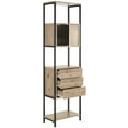 thumbnail image 2 of SAFAVIEH Gabrielle Retro Mid Century Wood Etagere, Oak/Black, 2 of 9