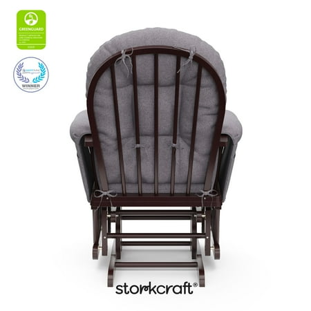 Storkcraft Hoop Nursery Glider and Ottoman, Espresso with Gray Swirl