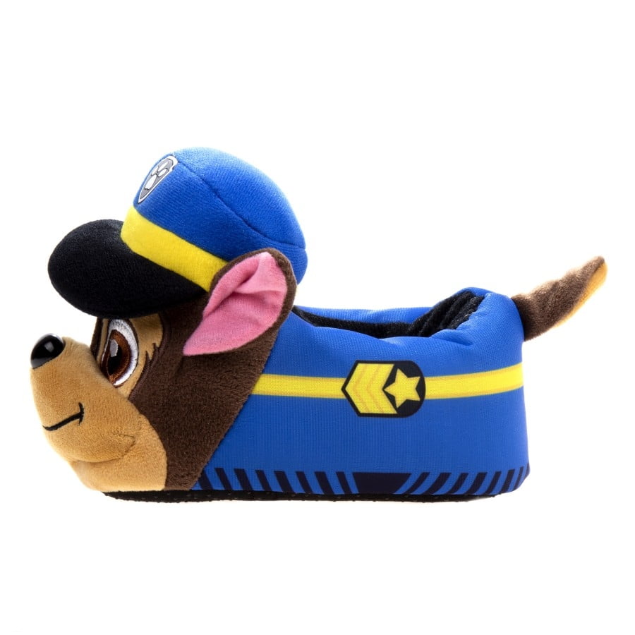 Nickelodeon Paw Patrol Marshall And Chase 3D Toddler Boys Dual Sizes Slippers, Blue, 5-6