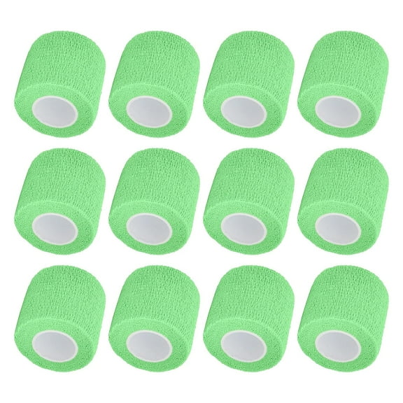 Tattoo Grip Tape,12 pcs 2"x 5 Yards Tattoo Grip Cover Wrap for Tattoo Machine Handle Grip Tape,Phosphor Green