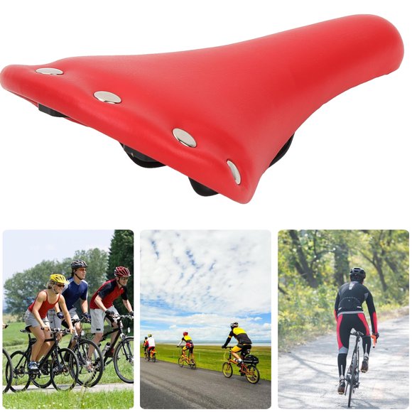 Bike Saddle, Wide Leather Anti-deformation Mountain Bike Saddle Lightweight Comfortable for Bike Repair Shop