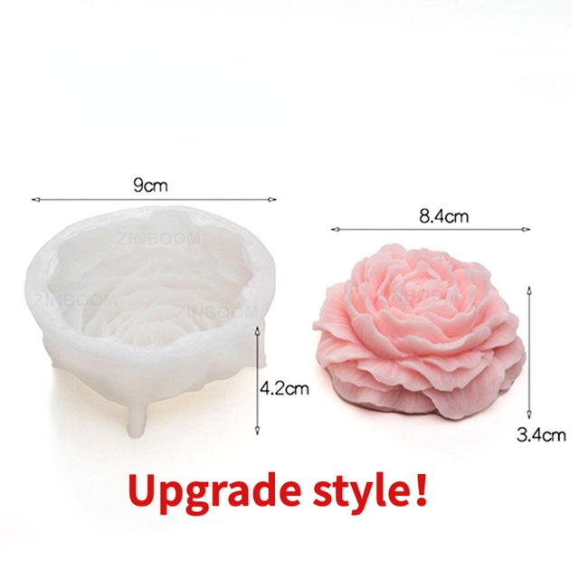 Molde de vela de flor de tulipán de loto de peonía grande, molde de pegamento de yeso para aromaterapia de jabón hecho a mano, moldes de Chocolate para hornear, regalos de decoración del hogar Tan Jianjun unisex