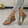 thumbnail image 6 of Dakaela Orthopedic Wedge Sandals for Women Comfortable Walking Dressy Slides 2026 Ladies Platform Slingback Casual Shoes Indoor Outdoor Bronze 8, 6 of 9