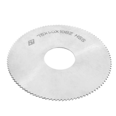 

Unique Bargains 75mmx22mmx1mm 108 Teeth HSS Round Groove Slotting Cutter Silver Tone