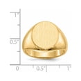 thumbnail image 5 of 14k Yellow Gold Solid Brushed Polished Mens Signet Ring Size 10 Ring for Men - 5.7 Grams, 5 of 5