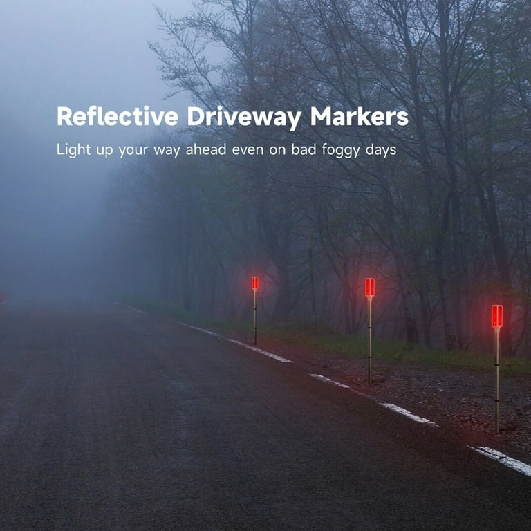5Pcs Solar Powered Driveway Lights Driveway Markers Landscape