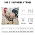 thumbnail image 6 of Acheng Throw Pillow Case Decorative Farm Vintage Wooden Rooster Floral  Pillow Covers Vintage Animals Art Print Cushion Case Cover Decor Home Sofa Couch 2 pcs(Vintage Rooster) White, 6 of 6