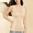 thumbnail image 4 of Wensltd Women Thermal Tank Top Built In Bra Slim Fit Sleeveless Winter Warm Elastic Underwear Top for Women, 4 of 6