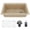 Bisque, variant on Karran Drop-In Quartz Composite 33 in. 1-Hole Single Bowl Kitchen Sink Kit in Concrete