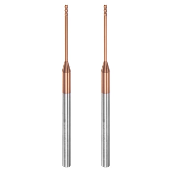 2uds Cuadrado Nariz Extremo Molino 4mm Vástago 1,5mm x 25mm AlTiSin Recubierto Sólido Carburo 4 Flautas Extra Largo Fresado para Inoxidable Acero Aleación Endurecido Acero