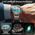 thumbnail image 3 of KOSPET Smartwatch Hombre, Batería de 410 mAh, Reloj Inteligente Impermeable IP69K, Asistente de Voz AI, Reloj Militar(Responder/Llamar), 1,43 "HD AMOLED Inteligente Hombre para Android y iOS, 3 of 5