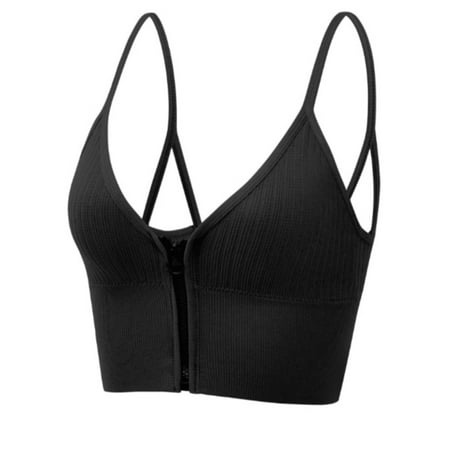 

Longer Sports Bras Women Women s Zip Front Sports Bra Spaghetti Strap Cotton Pullover Sports Bra Yoga Bras Yoga Cup