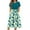 Bluegreen-floral, variant on Summer Dresses for Women 2025 Knee Length Dresses Casual A-line Dress Floral Dresses Women Teacher Dress