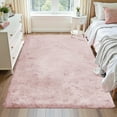 thumbnail image 2 of Goolela Bedroom Rug 5x7 Pink Fluffy Rug for Living Room Furry Faux Rabbit Fur Rug Fuzzy Shaggy Area Rug for Grils Room, 2 of 10