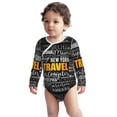 thumbnail image 2 of Xecao Travel Print Baby unisex-baby Cotton Long-sleeve Bodysuits-3 Months, 2 of 6