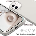 thumbnail image 4 of iPhone 12 Case, Phone Case iPhone 12 Pro, Slim Thin Soft Silicone Gel Shockproof Protective Hard Bumper Drop Protection Girls Women Boy Men Cute iPhone 12/12 Pro Cover, Light Grey Design, 4 of 14
