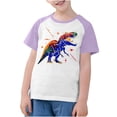 thumbnail image 4 of RXIRUCGD 2025 Vêtements d'Été pour Enfants Tout-Petits Garçons Filles Mode Mignon Col Rond Imprimé Manches Courtes Haut, 4 of 7