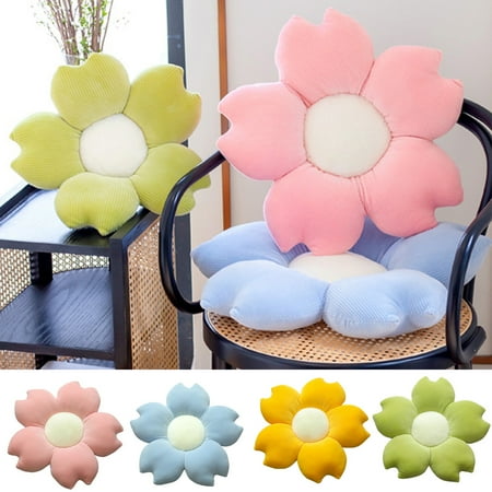 

SPRING PARK Flower Floor Pillow Flower Plush Cushion Sakura Shape Seat Cushion Cute Seating Pad Oversized Throw Pillow for Home Sofa Bed Decoration