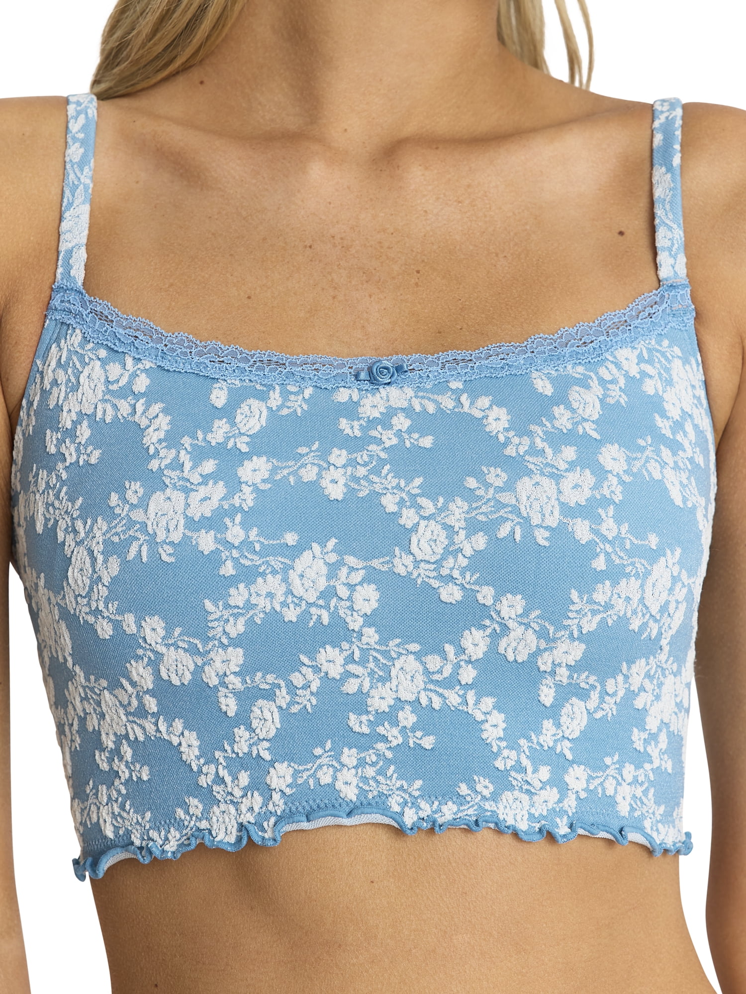Mills by Millie Bobby Brown Women's Floral Seamless Padded Bralette, Sizes XS-XXXL