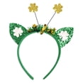thumbnail image 1 of Tête de la Saint-Patrick Fête Festival Tête Verte Tête Colorée Rayée avec Pompon, 1 of 5