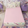 thumbnail image 4 of Manfei Boho Flower Paisley Zipper Full Size Comforter Sets with Fitted Sheet and 2 Pillowcases,Spring Garden Zipper Bedding Set,Reversible, 4 of 7