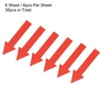 thumbnail image 3 of Uxcell 4x1" Arrow Sticker Directional Sign Adhesive Removable Floor Decal Red 6Set / 36Pieces, 3 of 6