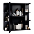 thumbnail image 5 of Ktaxon Wooden Bathroom Medicine Cabinet with Mirror Door & 8 Shelves, Wall Mounted Storage Organizer, Black, 5 of 9