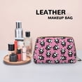 thumbnail image 4 of Bingfone Cute Panda Print Leather Makeup Bag, Portable Hand-held Zipper Female Cosmetic Bag Toiletry Bag, Suitable for Home and Travel, 4 of 6
