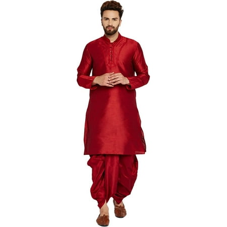 

Royal Kurta Mens Silk Blend Dhoti Kurta Set (40 Maroon 2)