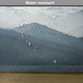 thumbnail image 6 of Ambesonne Nature Place Mats Set of 4, Foggy Morning Mountain, Standard Size, Pale Blue, 6 of 6