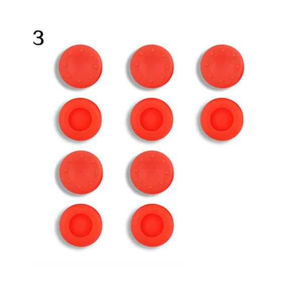 10Pcs Silicone Thumbstick Cap Covers for Xbox One 360 PS4 Analog Controller Grip-Red
