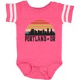 thumbnail image 3 of Inktastic Portland Oregon Skyline Retro Sunset Boys or Girls Baby Bodysuit, 3 of 5