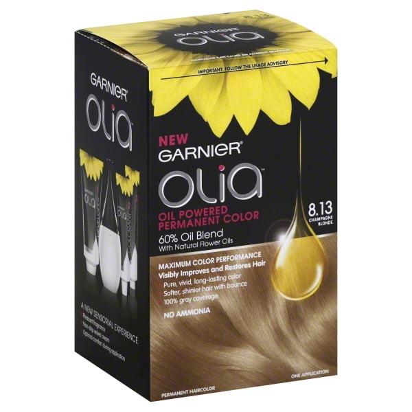 Garnier Olia Oil Powered Permanent Hair Color,  Champagne Blond, 1 kit  