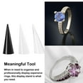 thumbnail image 3 of justharion Single Fingertip Cone Display Storage Collection Decorative Stand Plastic Jewelry Organizer Showcase Store Ornament Transparent, 3 of 7