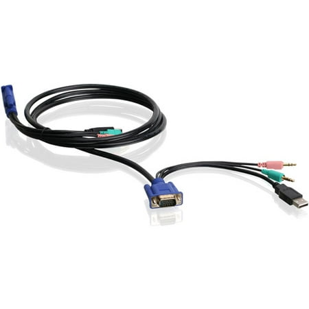 IOGEAR Micro-Lite - Keyboard / video / mouse (KVM) cable - 6 pin PS/2, HD-15 (M) to 6 pin PS/2, HD-15 (M) - 16.4 ft