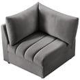 thumbnail image 4 of Meridian Furniture Jacob Coin en Velours Gris, 4 of 8