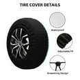 thumbnail image 2 of Salouo Urban Riverside Clock Tower Print Spare Tire Cover 14-17 inch Spare Tire Protector Universal Tough Tire Wheel Cover for Trailer SUV and Truck-14 inch, 2 of 6