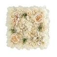 thumbnail image 3 of Panel de pared de flores artificiales, fondo floral para decoración de bodas. champán, 3 of 9