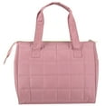 thumbnail image 3 of Jessica Simpson Women's Quilted Insulated Reusable Cooler Lunch Bag Tote for Work, Travel, Commute, Recreation, Beach and Picnic in Dusty Rose, 3 of 7