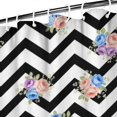 thumbnail image 3 of Pioneer Flower Floral Print Pattern Shower Curtain 84"x72", Bathroom Decorative Shower Curtain Set with 12 Hooks, Waterproof Washable, 3 of 6