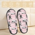 thumbnail image 2 of House Slippers for Women Men - Cute Funny Husky Woof Lightweight House Shoes Fuzzy Slippers, Soft Slip-On Cozy House Slippers for Woman Indoor Outdoor, 2 of 7